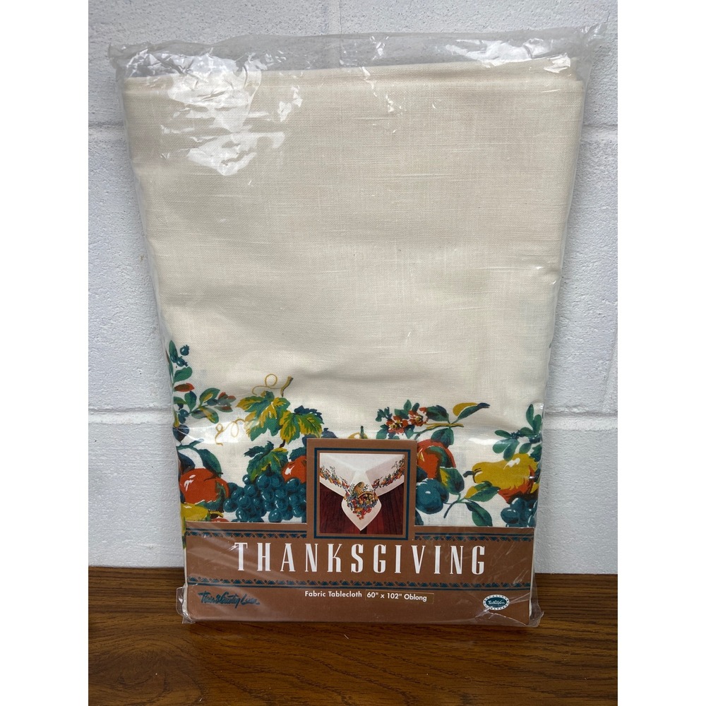 Town & Country‎ Thanksgiving Tablecloth, Harvest Fruit, 60 x 102 Oblong NIB